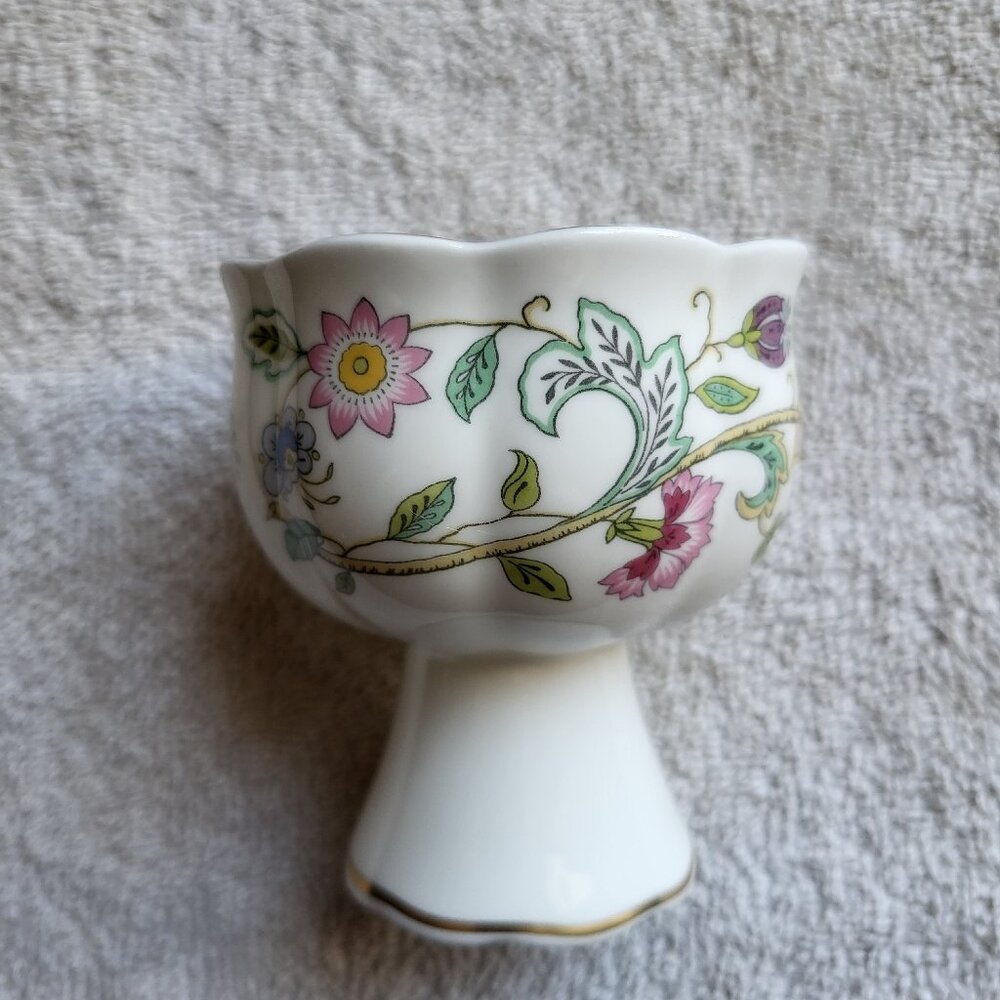 Minton Haddon Hall Bone China Candle Holders 3 1/8" VINTAGE GUC SEE PICTURES